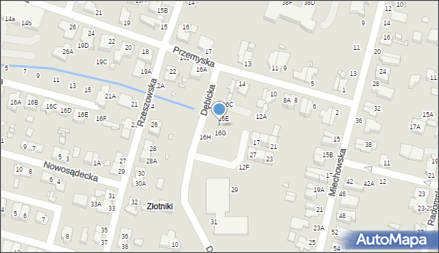 Wrocław, Przemyska, 16F, mapa Wrocławia