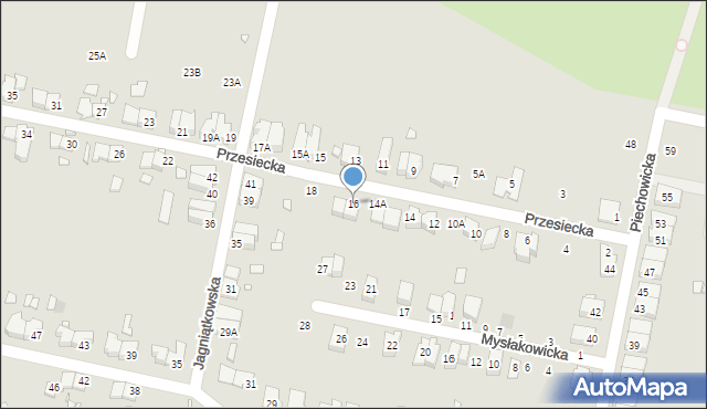 Wrocław, Przesiecka, 16, mapa Wrocławia