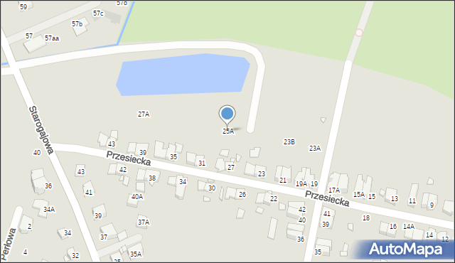 Wrocław, Przesiecka, 25A, mapa Wrocławia