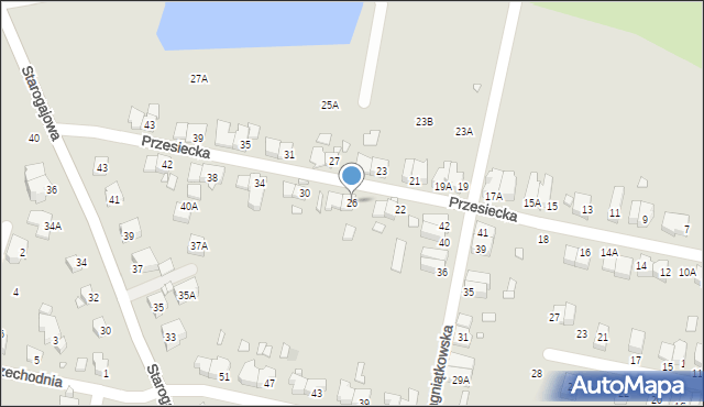 Wrocław, Przesiecka, 26, mapa Wrocławia