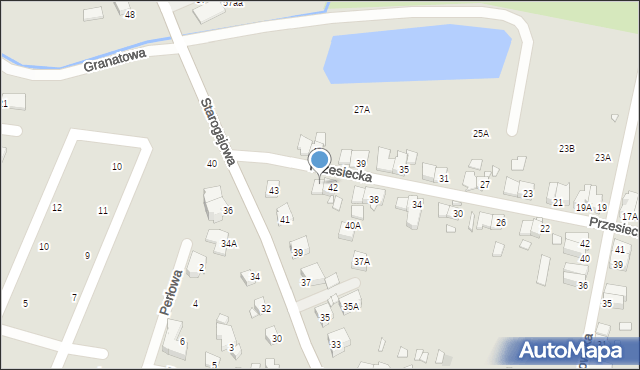 Wrocław, Przesiecka, 44, mapa Wrocławia