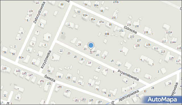 Wrocław, Przemiłowska, 21, mapa Wrocławia