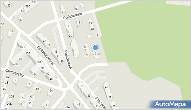 Wrocław, Prężycka, 64, mapa Wrocławia