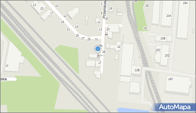 Wrocław, Przemkowska, 15, mapa Wrocławia