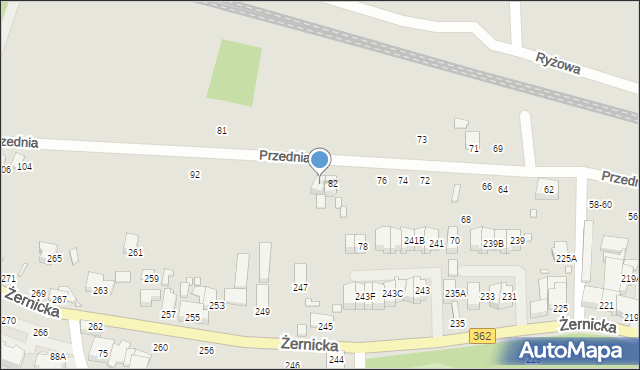 Wrocław, Przednia, 84, mapa Wrocławia