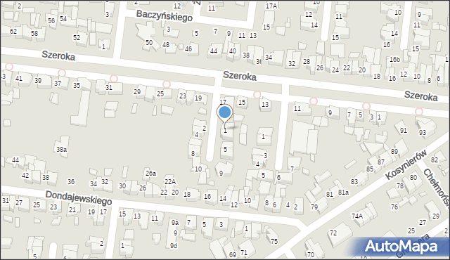 Września, Prądzyńskiego Ignacego, gen., 1, mapa Wrześni