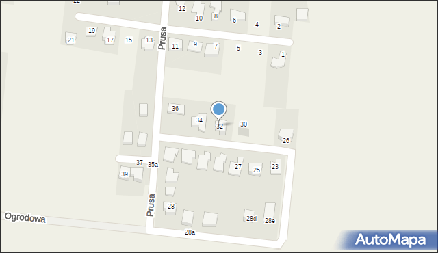 Wymysłów, Prusa, 32, mapa Wymysłów
