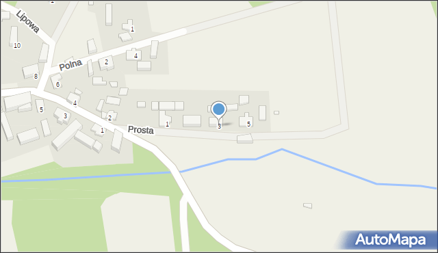 Wysoka, Prosta, 3, mapa Wysoka