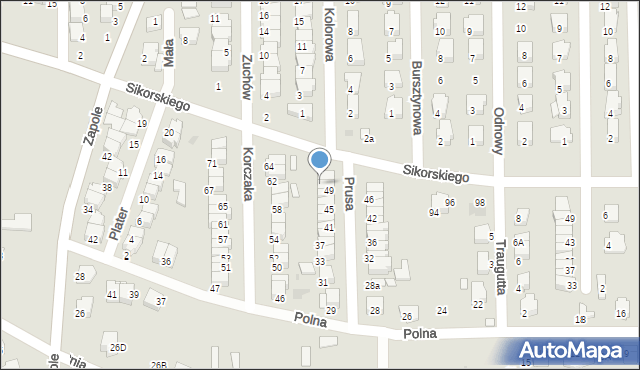 Wyszków, Prusa Bolesława, 51, mapa Wyszków