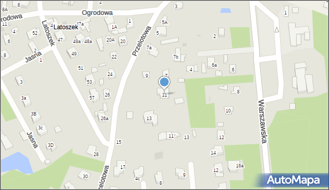 Wyszków, Przelotowa, 11, mapa Wyszków