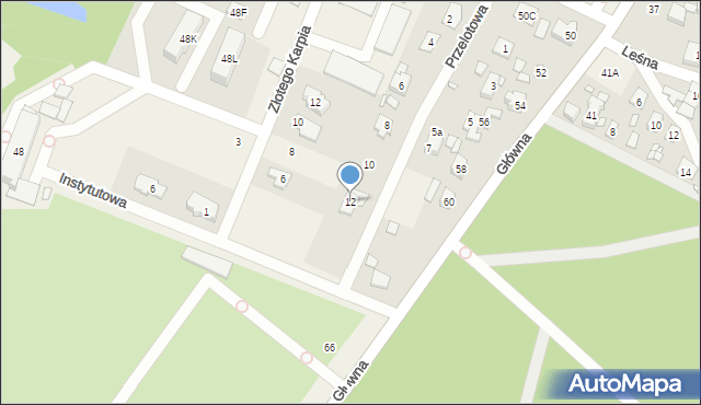 Żabieniec, Przelotowa, 12, mapa Żabieniec