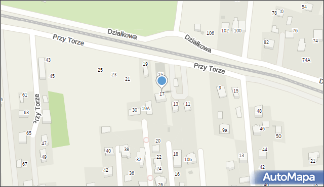 Zabierzów, Przy Torze, 17, mapa Zabierzów