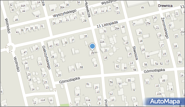 Ząbki, Przerwy-Tetmajera Kazimierza, 23, mapa Ząbki