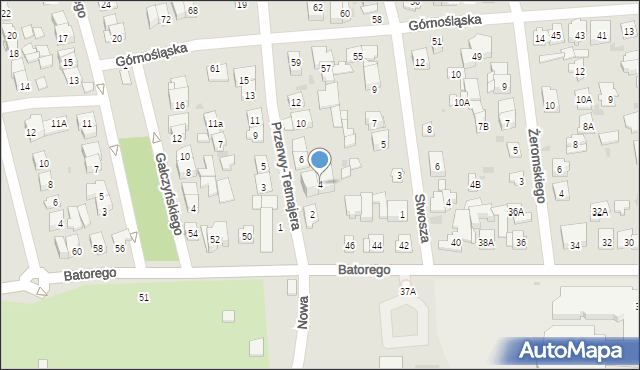 Ząbki, Przerwy-Tetmajera Kazimierza, 4, mapa Ząbki