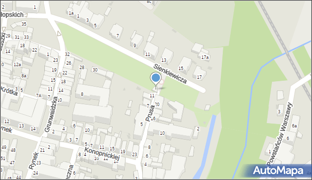 Ząbkowice Śląskie, Prusa Bolesława, 13, mapa Ząbkowice Śląskie