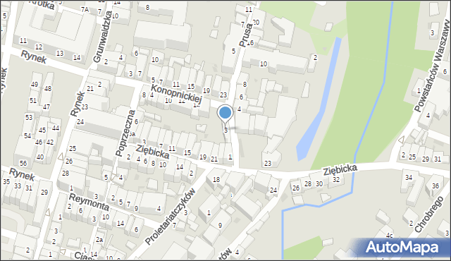 Ząbkowice Śląskie, Prusa Bolesława, 3, mapa Ząbkowice Śląskie