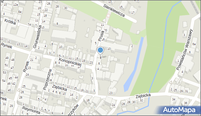 Ząbkowice Śląskie, Prusa Bolesława, 8, mapa Ząbkowice Śląskie