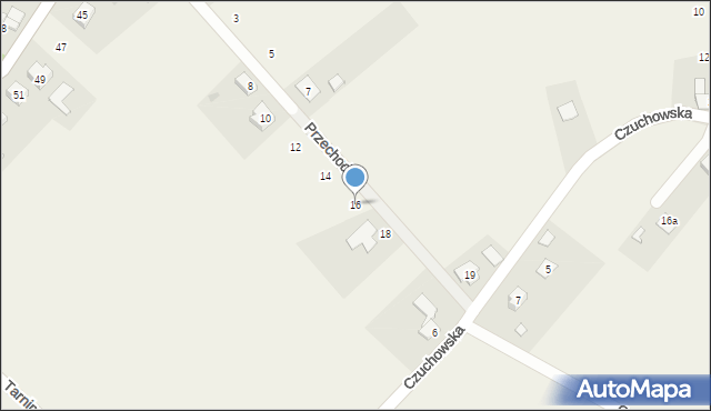 Zabłocie, Przechodnia, 16, mapa Zabłocie