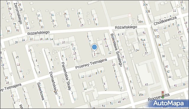 Zabrze, Przerwy-Tetmajera Kazimierza, 1, mapa Zabrza