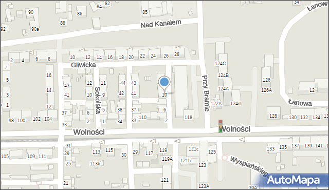 Zabrze, Przy Bramie, 10, mapa Zabrza