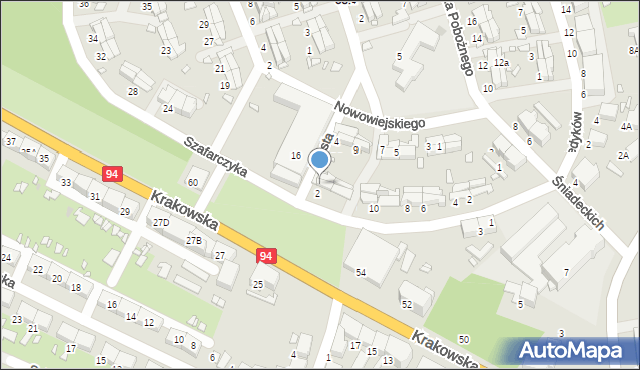 Zabrze, Prosta, 2A, mapa Zabrza