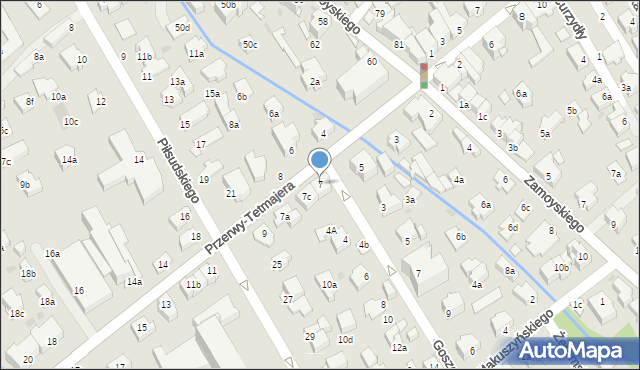 Zakopane, Przerwy-Tetmajera Kazimierza, 7, mapa Zakopanego