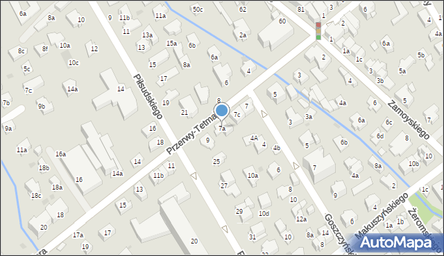 Zakopane, Przerwy-Tetmajera Kazimierza, 7a, mapa Zakopanego