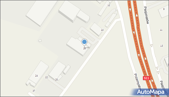 Zakrzewo, Przemysłowa, 16, mapa Zakrzewo