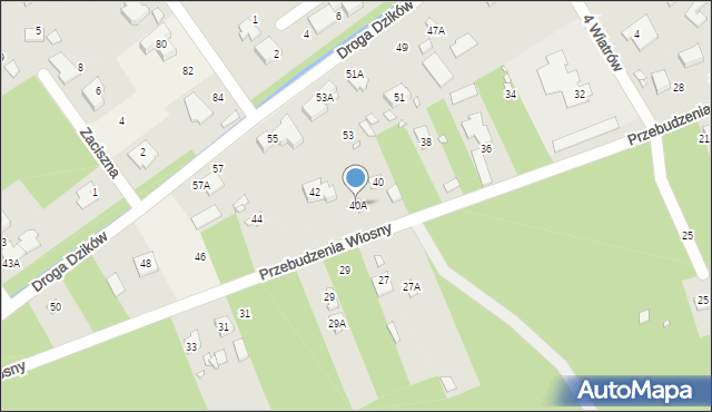 Zalesie Górne, Przebudzenia Wiosny, 40A, mapa Zalesie Górne