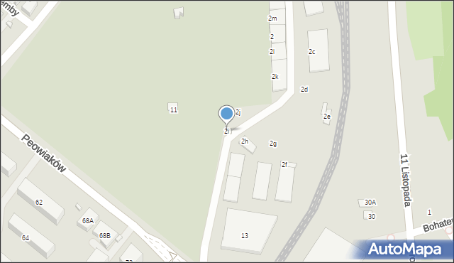 Zamość, Przemysłowa, 2i, mapa Zamościa