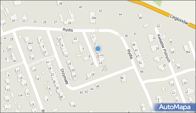 Zamość, Przerwy-Tetmajera Kazimierza, 11, mapa Zamościa