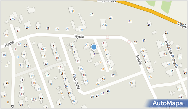 Zamość, Przerwy-Tetmajera Kazimierza, 4, mapa Zamościa