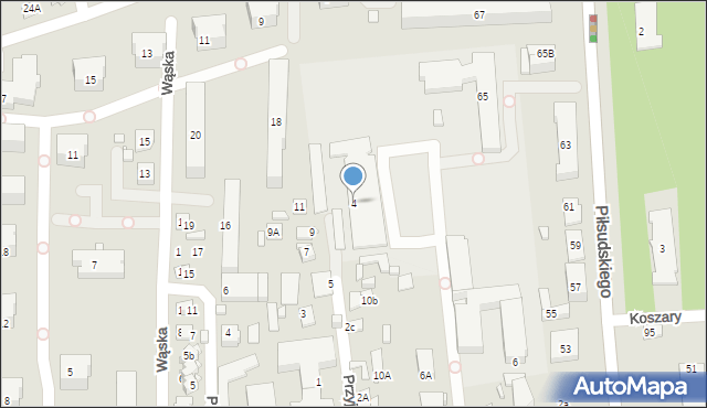 Zamość, Przyjaźni, 4, mapa Zamościa