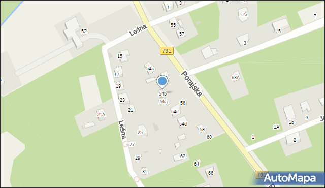 Żarki-Letnisko, Prosta, 54b, mapa Żarki-Letnisko