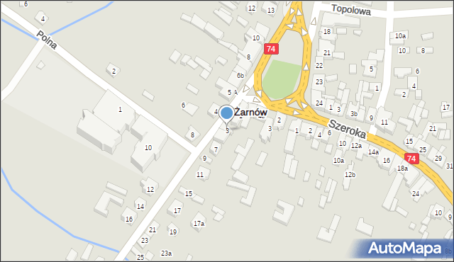 Żarnów, Przedborska, 3, mapa Żarnów