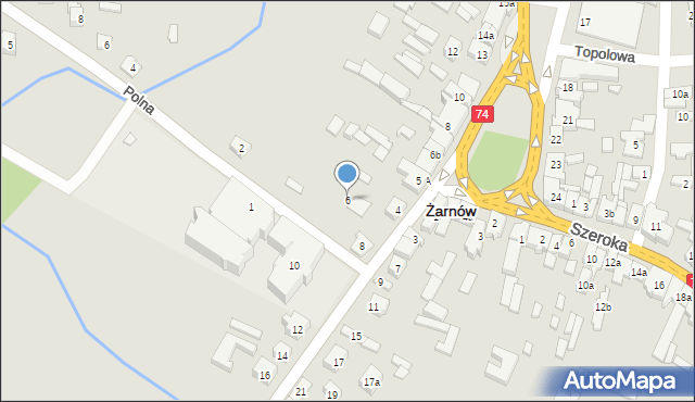 Żarnów, Przedborska, 6, mapa Żarnów