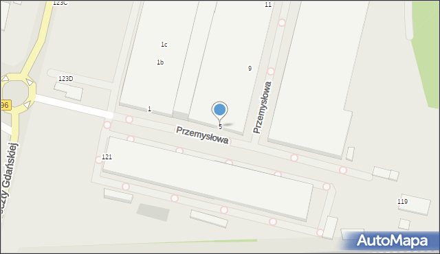 Zawiercie, Przemysłowa, 5, mapa Zawiercie