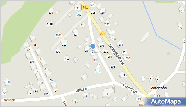 Zawiercie, Przesmyk, 21, mapa Zawiercie