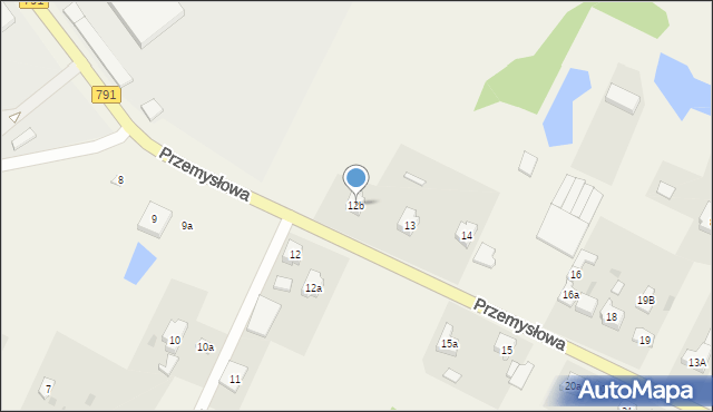 Zawodzie, Przemysłowa, 12b, mapa Zawodzie