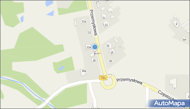 Zawodzie, Przemysłowa, 37, mapa Zawodzie