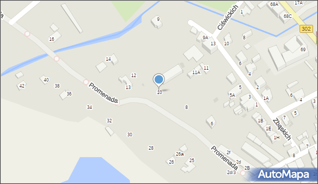 Zbąszyń, Promenada, 10, mapa Zbąszyń