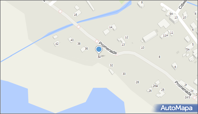 Zbąszyń, Promenada, 34, mapa Zbąszyń