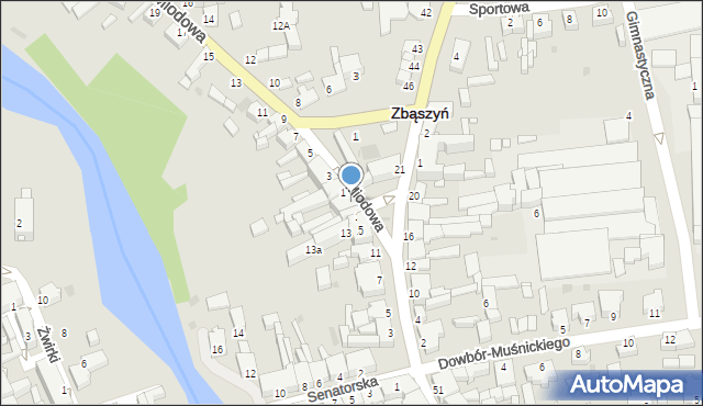 Zbąszyń, Przedmieście św. Wojciech, 19, mapa Zbąszyń