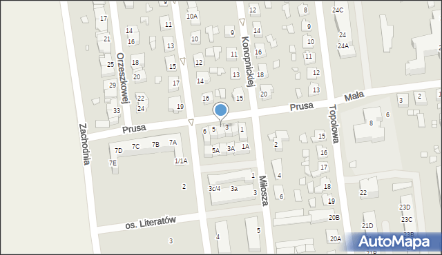 Zbąszynek, Prusa Bolesława, 4, mapa Zbąszynek