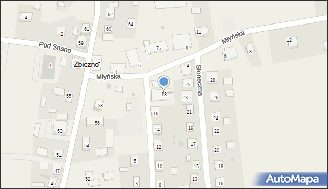 Zbiczno, Promykowa, 18, mapa Zbiczno