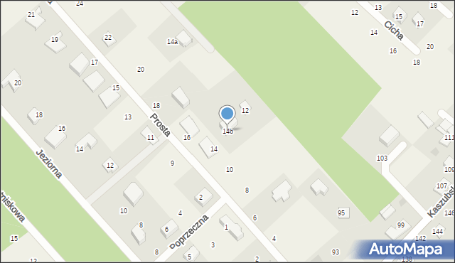 Zbychowo, Prosta, 14b, mapa Zbychowo