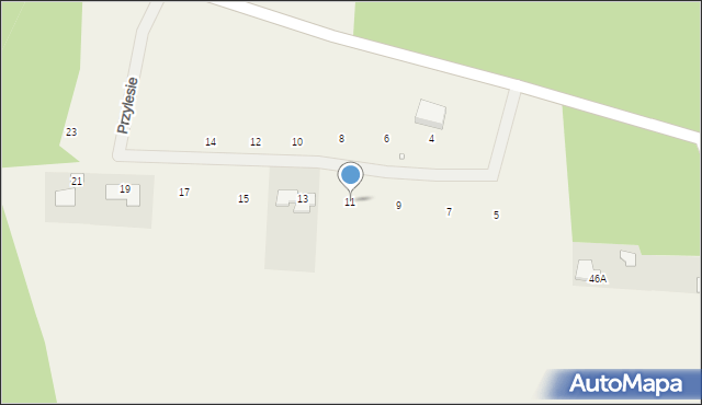 Zdrój, Przylesie, 11, mapa Zdrój