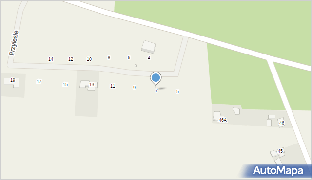 Zdrój, Przylesie, 7, mapa Zdrój