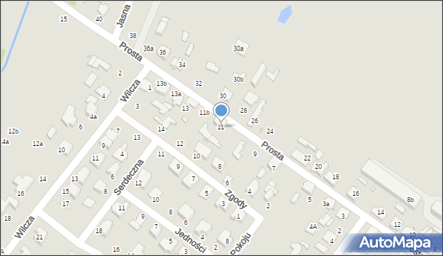Zduńska Wola, Prosta, 11, mapa Zduńska Wola