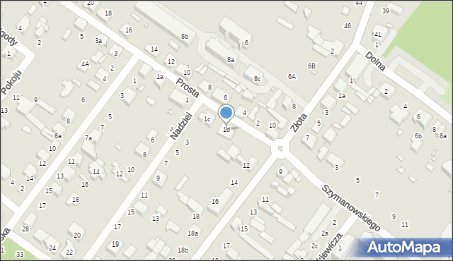 Zduńska Wola, Prosta, 1d, mapa Zduńska Wola